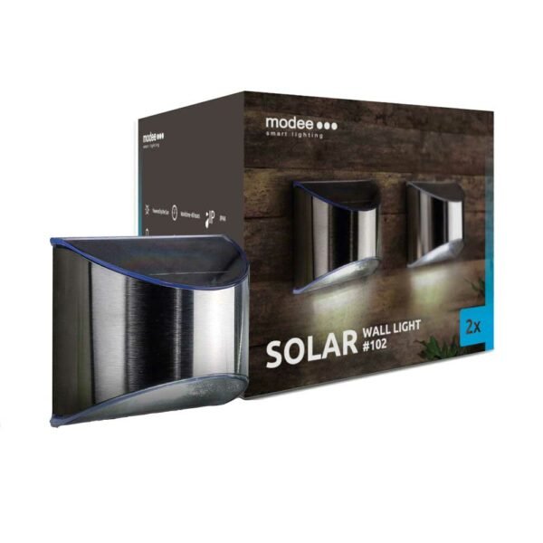 Modee Απλίκα Ηλιακή 6 lumens Ø80x45x100mm 2 Τεμάχια