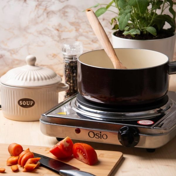Osio OHP-2418 Μονή ηλεκτρική εστία κουζίνας inox 18.5 cm με θερμοστάτη 1500 W - Image 3
