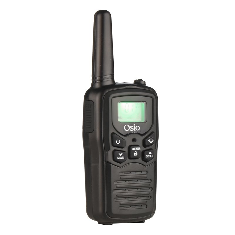 Osio OPM-1050 Mαύρο Επαναφορτιζόμενο PMR Walkie Talkie με φακό και καλώδιο 8 km – 0.5W - Image 3