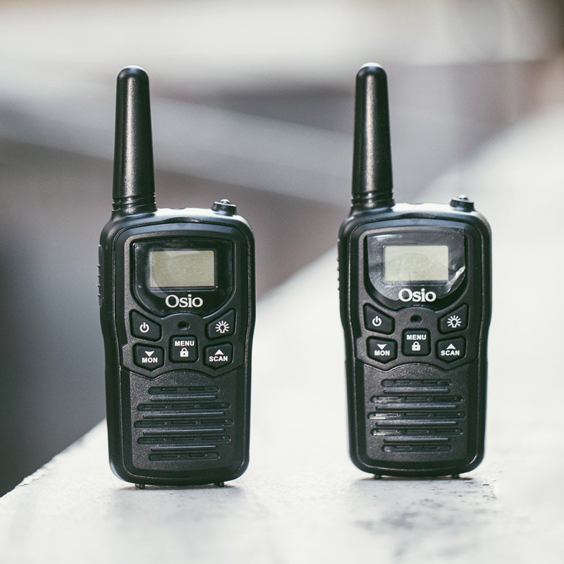 Osio OPM-1050 Mαύρο Επαναφορτιζόμενο PMR Walkie Talkie με φακό και καλώδιο 8 km – 0.5W - Image 10