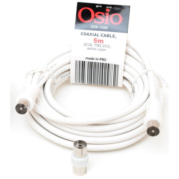 Osio OSK-1340 Ομοαξονικό καλώδιο κεραίας γωνιακό αρσενικό σε θηλυκό 5 m 75 Ω - Image 3