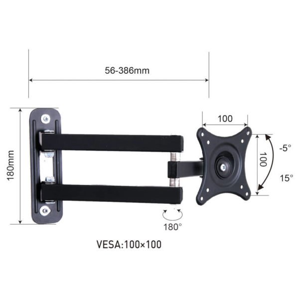 5518589-7832-Osio OSM-7832 Βάση τηλεόρασης 10″ – 24″ VESA 100 x 100