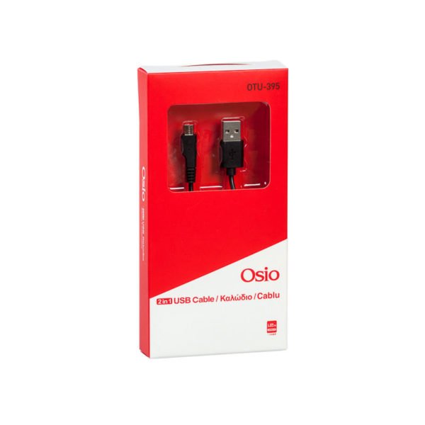 Osio OTU-395 Μαύρο Καλώδιο USB σε micro USB 1.2 m - Image 3