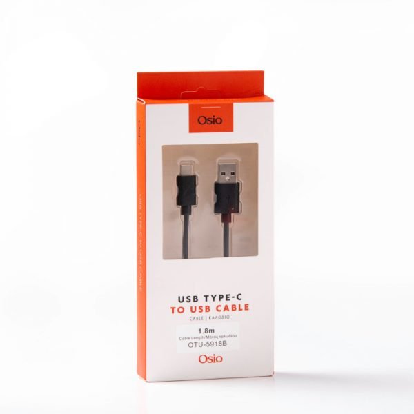 Osio OTU-5918B Καλώδιο USB σε USB TYPE C – 1.8 m - Image 2