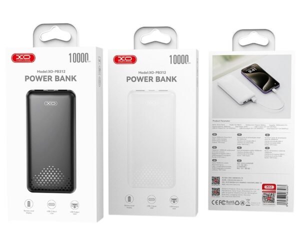 XO PB312 Powerbank 10.000mAh Λευκό - Image 5