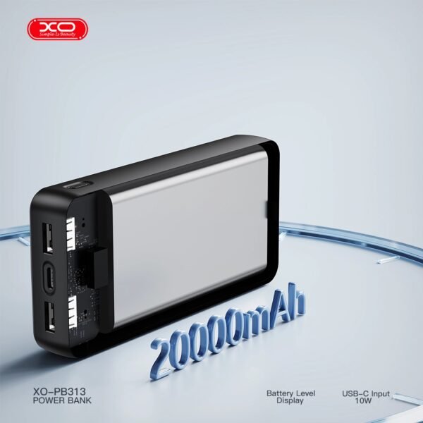 XO PB313 Powerbank 20000mAh Μαύρο - Image 3