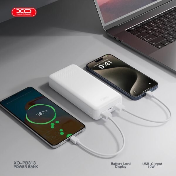 XO PB313 Powerbank 20000mAh Λευκό - Image 2