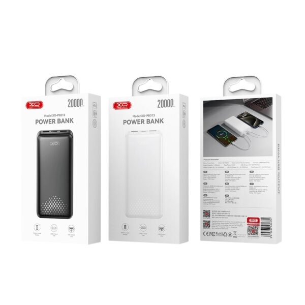 XO PB313 Powerbank 20000mAh Λευκό - Image 5