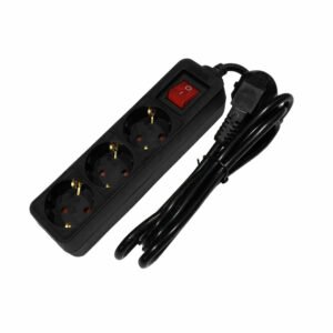 Entac ΠΟΛ/ΖΟ 3 ΘΕΣ ΜΕ. ΔΙΑΚ. 3x1.0mm 1.5μ ΜΑΥΡΟ