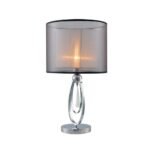 Πορτατίφ Mery Μεταλλικό με Υφασμάτινο Καπέλο και Κρύσταλλο LUX Χρώμιο 955MERY1T/CH ELMARK