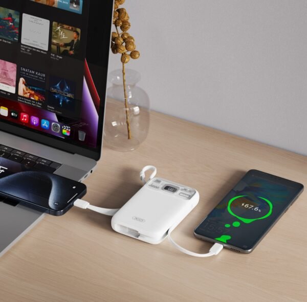 XO PR243 22.5W Powerbank Γρήγορης Φόρτισης 10000mAh Λευκό - Image 2