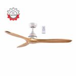 Ανεμιστήρας Οροφής PRCF-80569 PRIMO 52'' 130εκ. DC Με Τηλεχειριστήριο 3Φτερά Λευκός-Καφέ