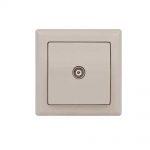 Πρίζα Τηλεόρασης Διέλευσης Απλή Daria Κρεμ