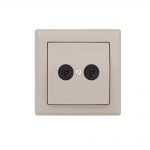 Πρίζα Μεγαφώνου Διπλή Stereo Daria Κρεμ