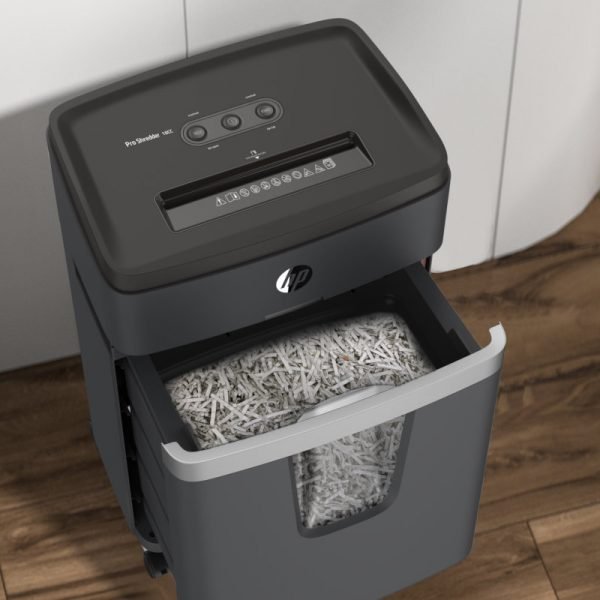 HP Pro Shredder 18CC – 2813 Καταστροφέας εγγράφων με συνδετήρες και καρτών Cross Cut P4 – 18 x A4 – 25L - Image 5