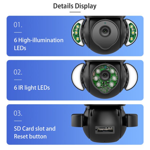EDUP EH-3264P26 4K 8MP Smart Camera IP66 Outdoor Auto Tracking Two Way Audio Night Vision - Image 12