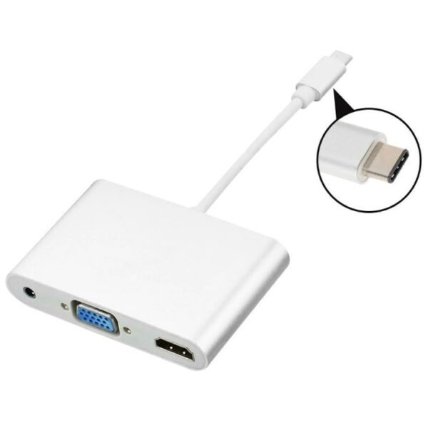ΜΕΤΑΤΡΟΠΕΑΣ USB TYPE C ΣΕ 4K HDMI+VGA+Audio
