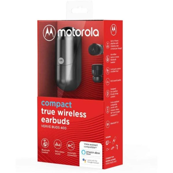 Motorola VERVE BUDS 400 Black True wireless αδιάβροχα ασύρματα Bluetooth ακουστικά - Image 9
