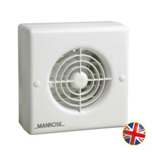 Εξαεριστήρας λουτρού XF/120A Ø120mm Manrose με Αυτόματες Περσίδες
