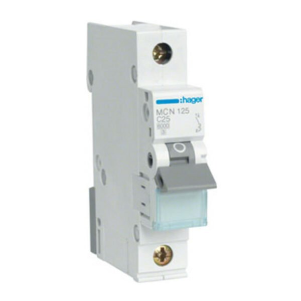 Hager Αυτόματη Ασφάλεια 1P C25A 6kA 230V MCN125A