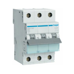 Hager Αυτόματη Ασφάλεια 3P B 63A 6kA MBN363
