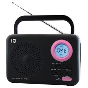 Ραδιόφωνο PR-138 IQ Ρεύματος και Μπαταρίας Ψηφιακό Μαύρο με περιμετρικό χρώμα Black/Pink